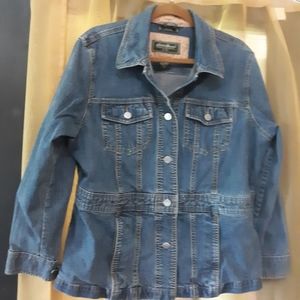 Eddie Bauer Vintage Jean Jacket Womens XL Petite